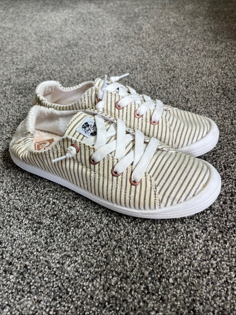 Roxy Striped Canvas Sneakers